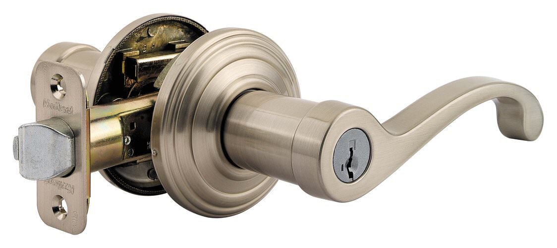 Kwikset 740CHL-15S satin nickel keyed entry lever