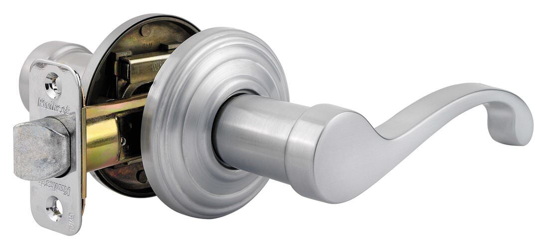 Kwikset 720CHL-26D satin chrome passage door lever