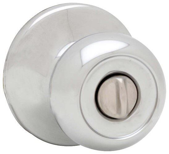 Kwikset 730C-326 polished brass / chrome privacy door knob