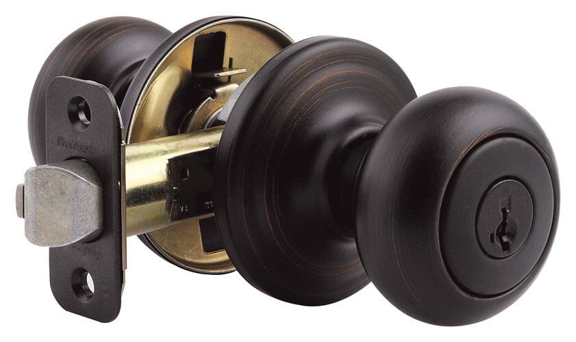 Kwikset 740PE-S keyed entry door knob