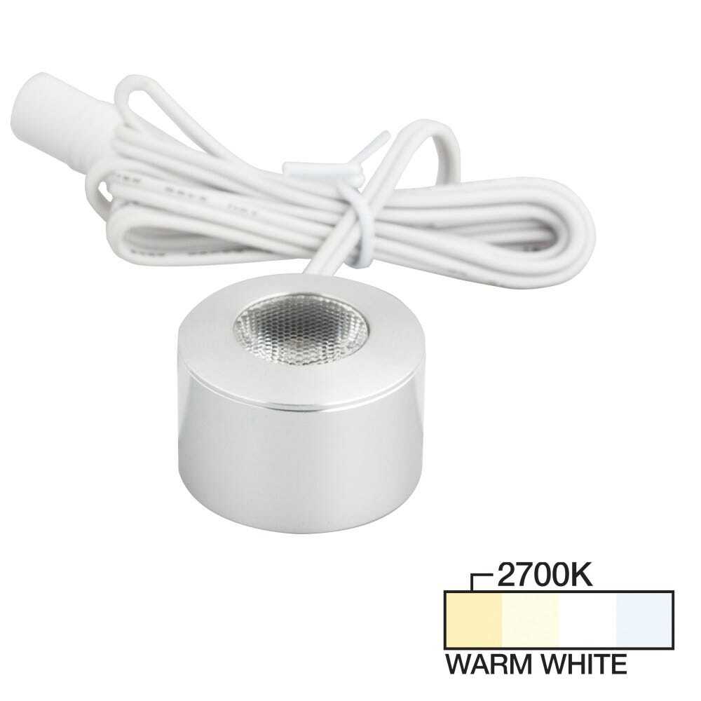 Task Lighting L-MR-CL-1BA-27 round mini puck light, front view