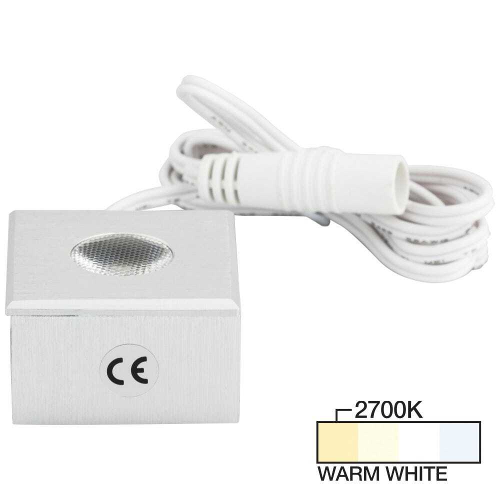 Task Lighting L-MS-CL-1BA-27 aluminum square mini puck light