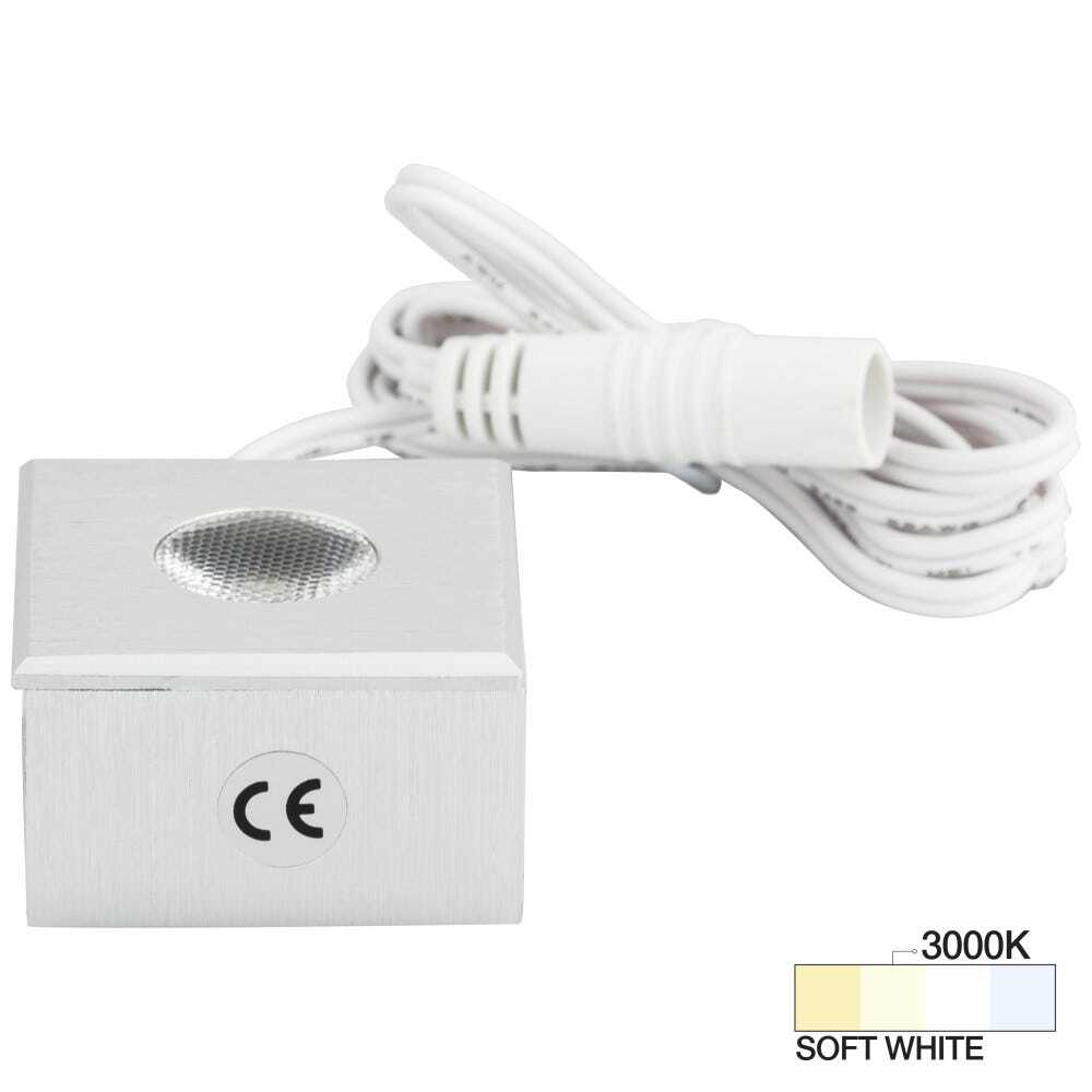 Task Lighting L-MS-CL-1BA-30 aluminum square mini puck light