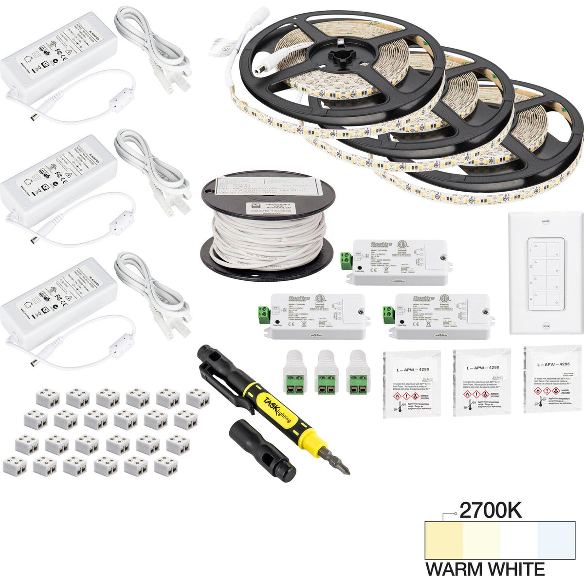 Task Lighting L-VK3Z3A-49-27 Vivid 49 Feet Tape Light Kit