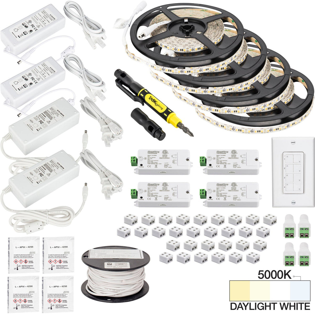 Task Lighting L-VK4Z4A-65-50 Vivid 65 Feet Tape Light Kit