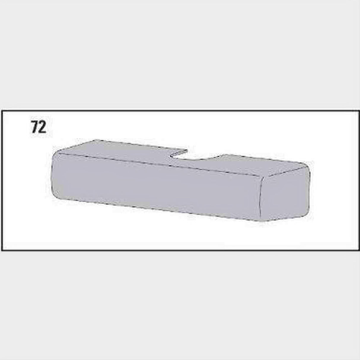 LCN 126072BRASS 1260-72 Slim Line Standard Plastic Cover for 1260 Series Door Closers Satin Bronze