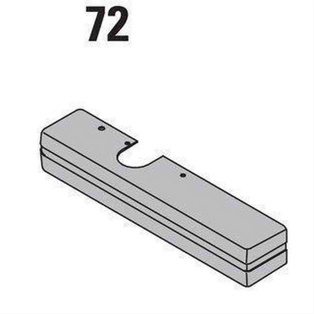 LCN 146072AL 1460-72 Slim Line Standard Plastic Cover for 1460 Series Door Closers Aluminum