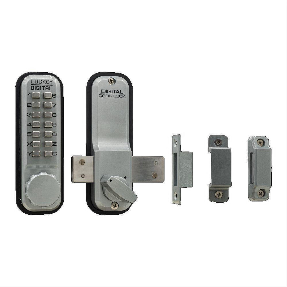 Lockey 2200SCMG 2200 Mechanical Keyless Surface Mount Deadbolt Satin Chrome