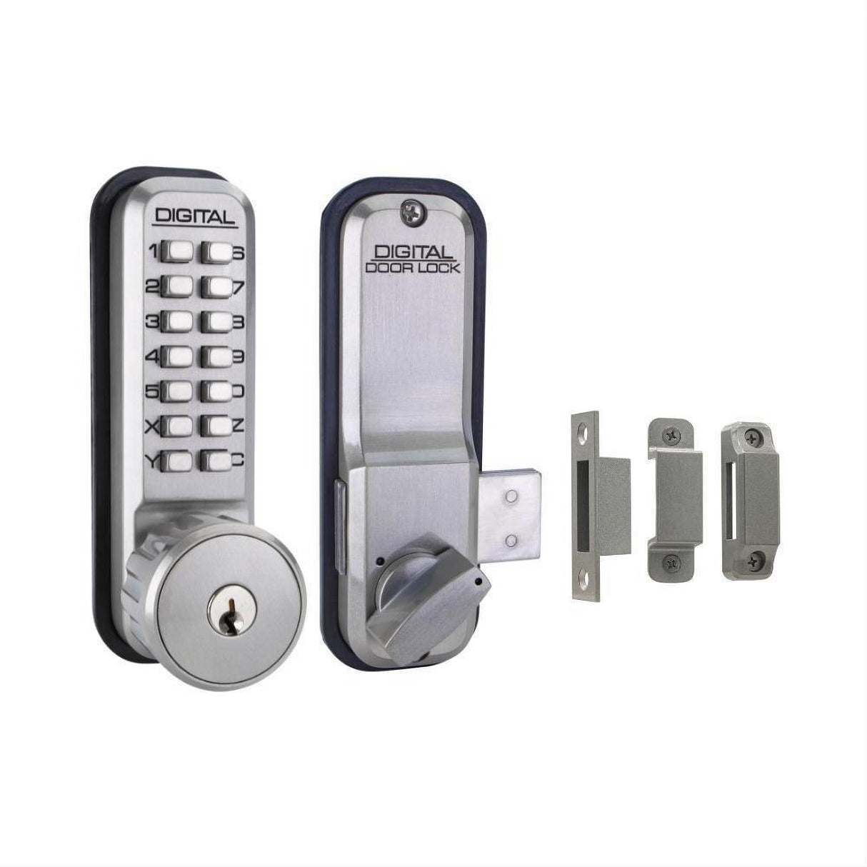 Lockey 2200SNKA 2200-KO Mechanical Keyless Surface Mount Deadbolt with Key Override Satin Nickel