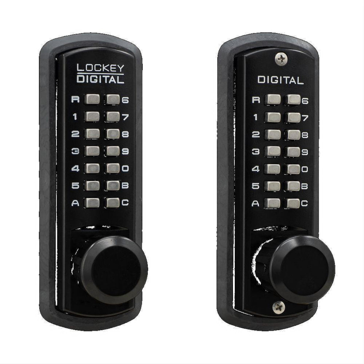 Lockey 3830JBMGDC Mechanical Keyless Knob Lock Passage Double Combination Jet Black