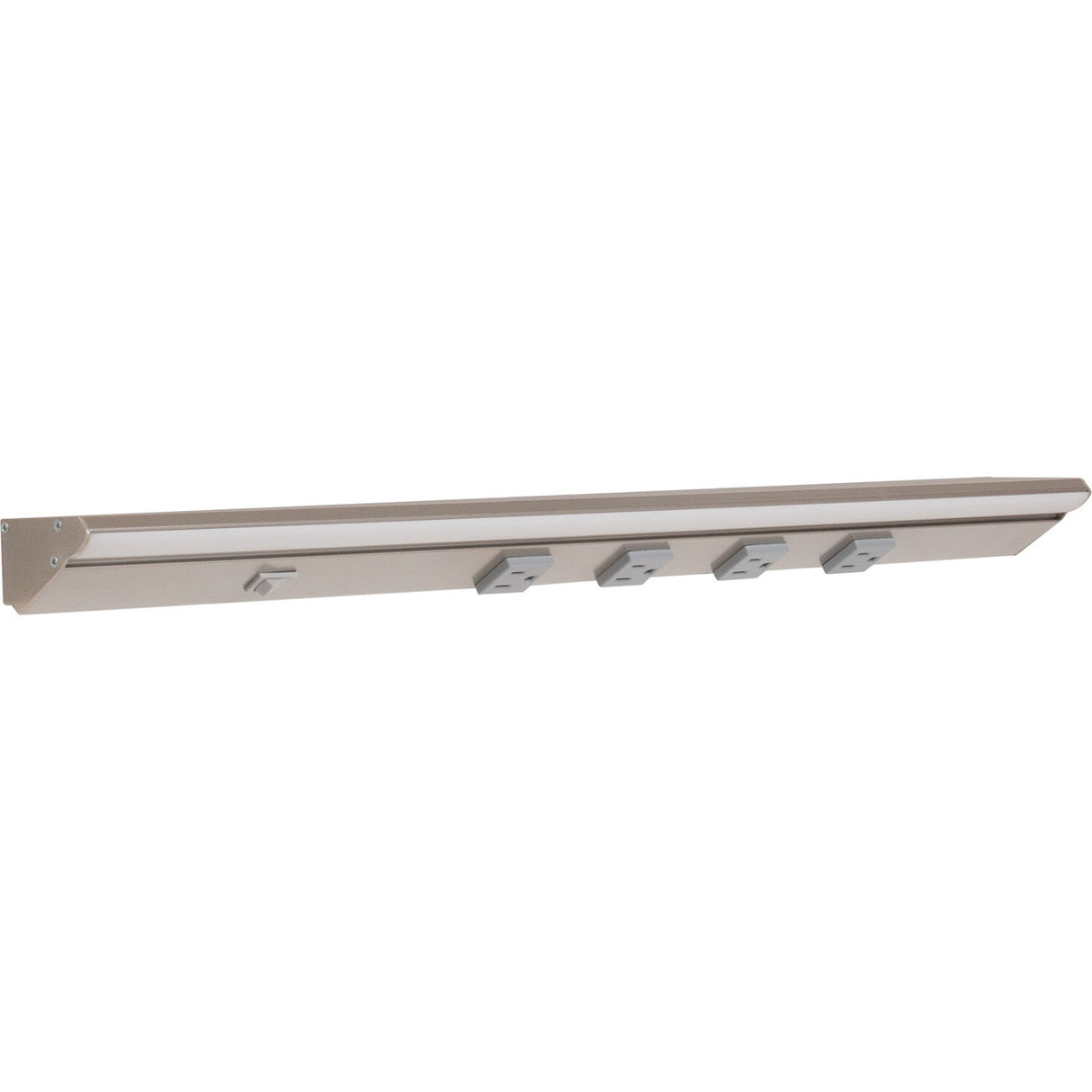 Task Lighting LP24QD8NDGSN40 satin nickel lighted power strip
