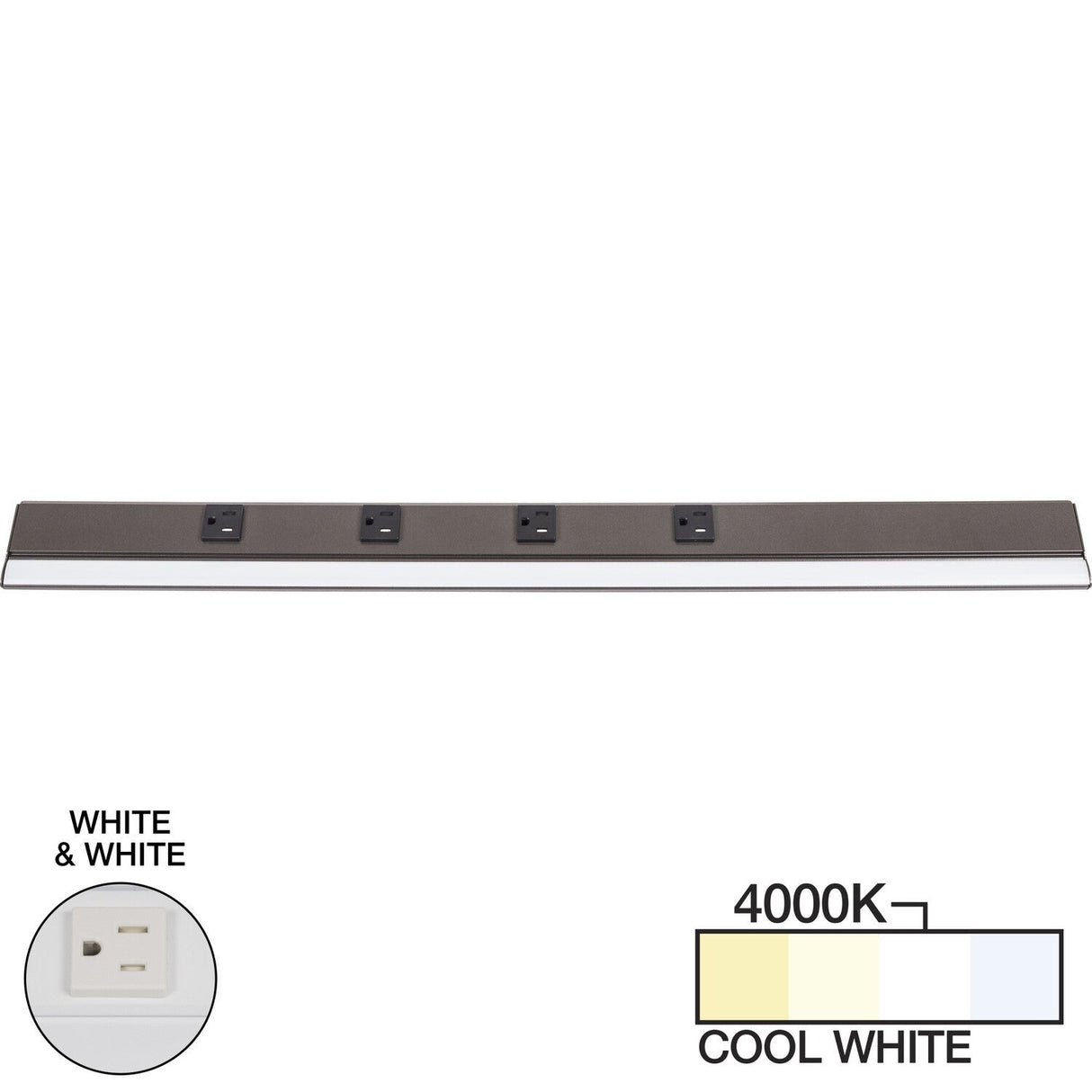 Task Lighting LP30HR15NDWWT40 lighted power strip