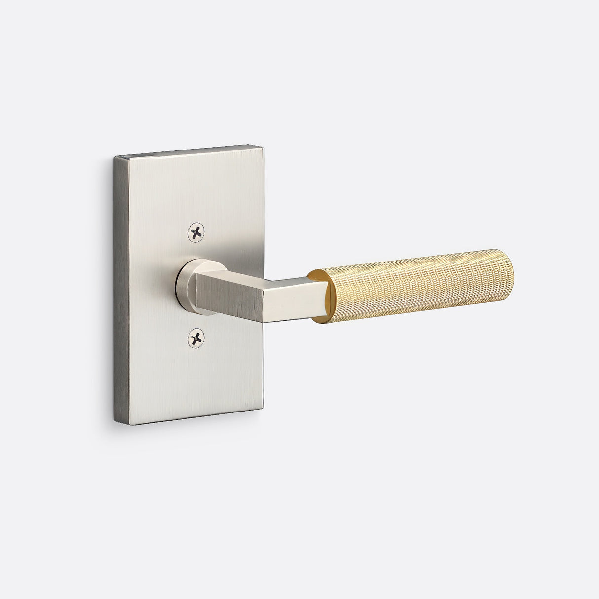 Sure-Loc LV100 15 GRIP-KN SB satin nickel / satin brass dummy door lever