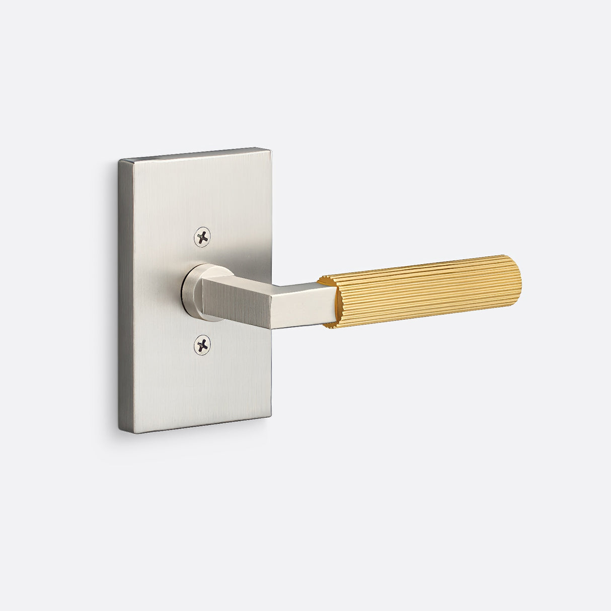 Sure-Loc LV100 15 GRIP-SKN SB satin nickel / satin brass dummy door lever