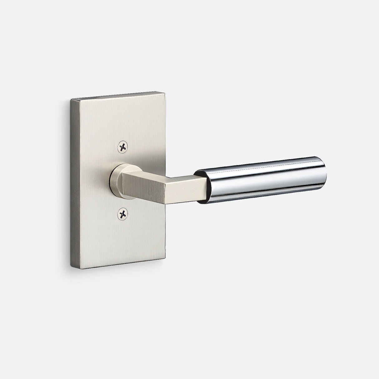 Sure-Loc LV100 15 GRIP-SM 26 satin nickel / polished chrome dummy door lever