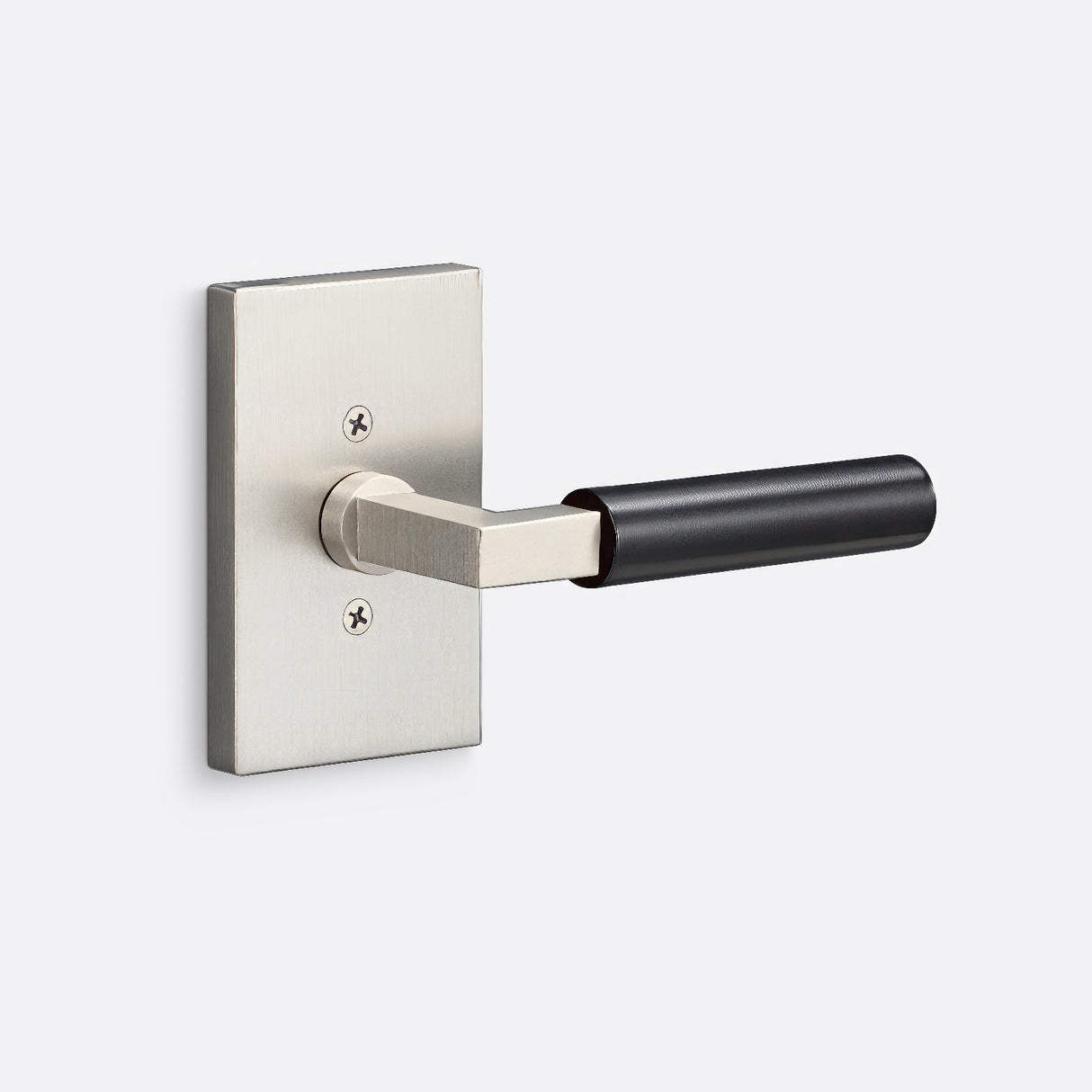 Sure-Loc LV100 15 GRIP-SM FBL satin nickel / flat black dummy door lever