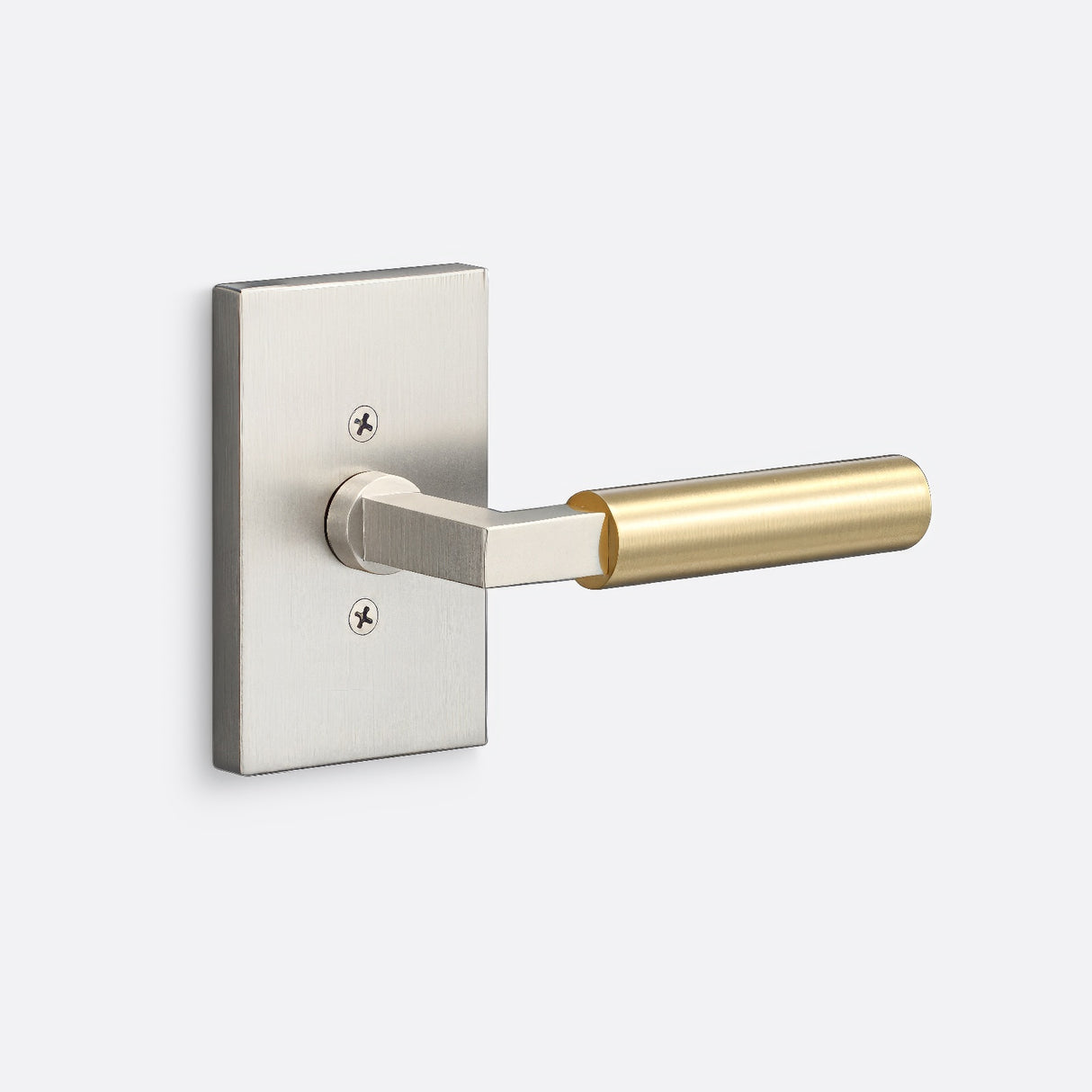 Sure-Loc LV100 15 GRIP-SM SB satin nickel / satin brass dummy door lever