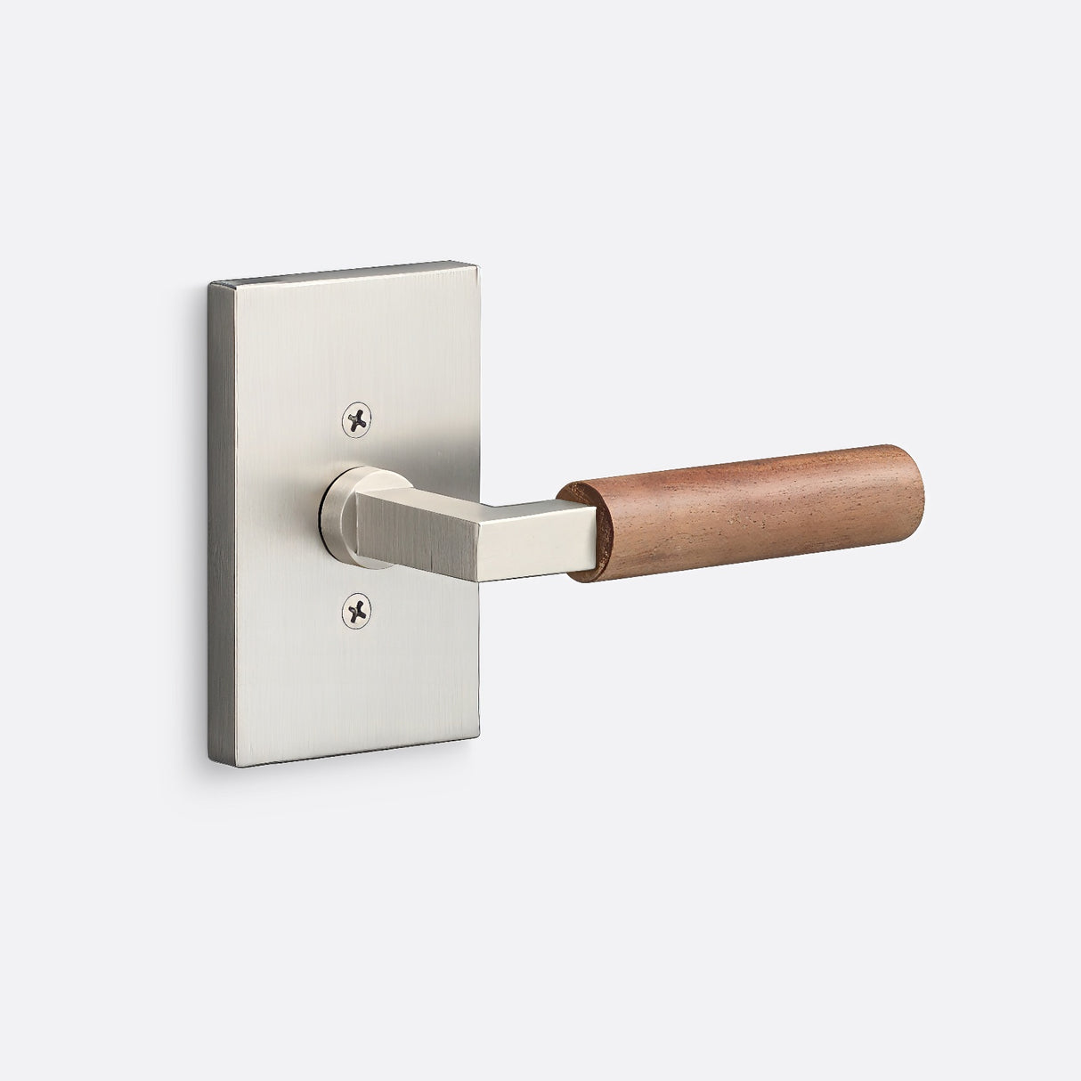 Sure-Loc LV100 15 GRIP-WN satin nickel / walnut dummy door lever