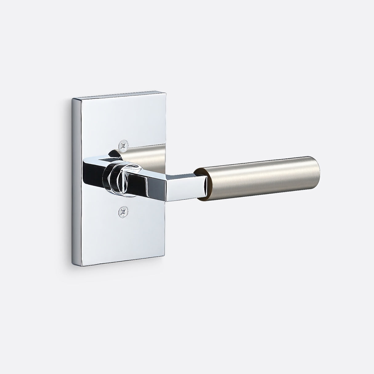 Sure-Loc LV100 26 GRIP-SM 15 polished chrome / satin nickel dummy door lever
