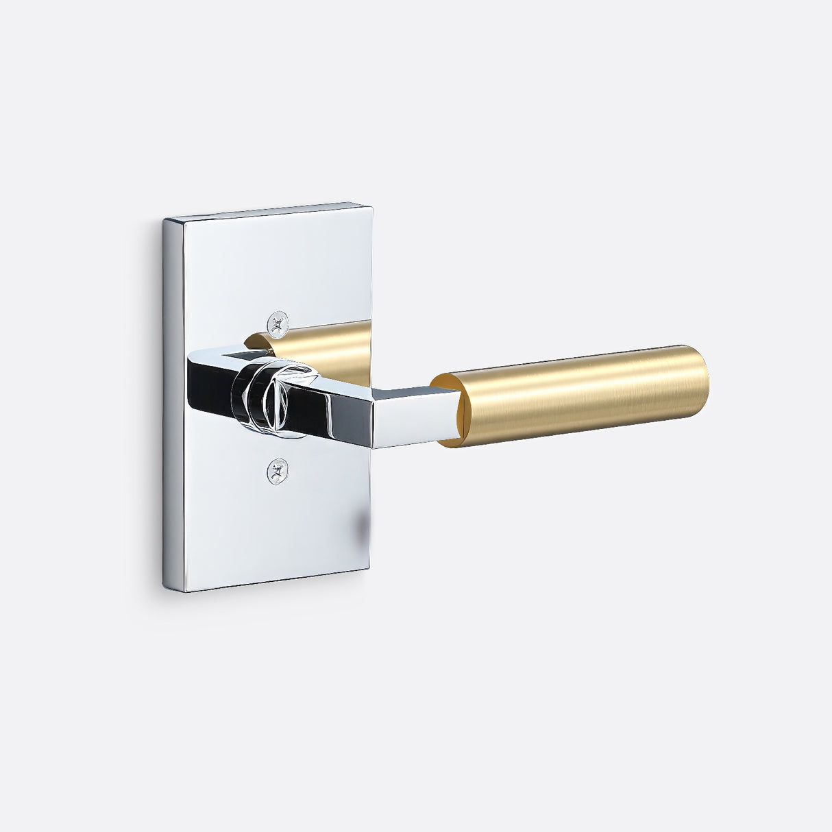 Sure-Loc LV100 26 GRIP-SM SB polished chrome / satin brass dummy door lever
