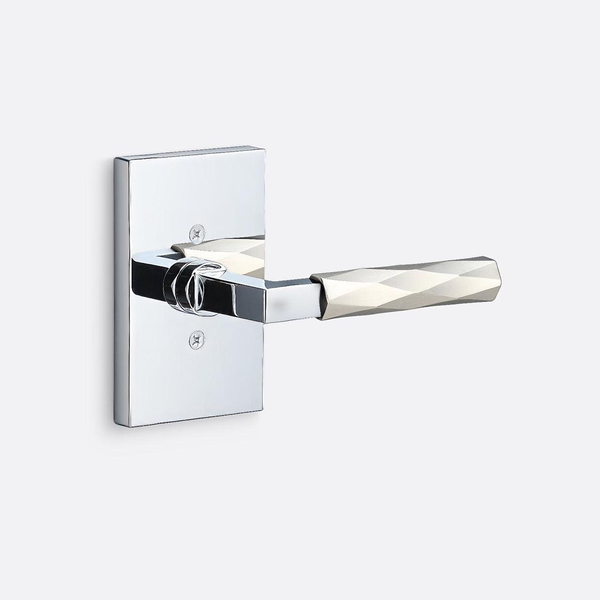 Sure-Loc LV100 26 GRIP-VT 15 polished chrome / satin nickel dummy door lever