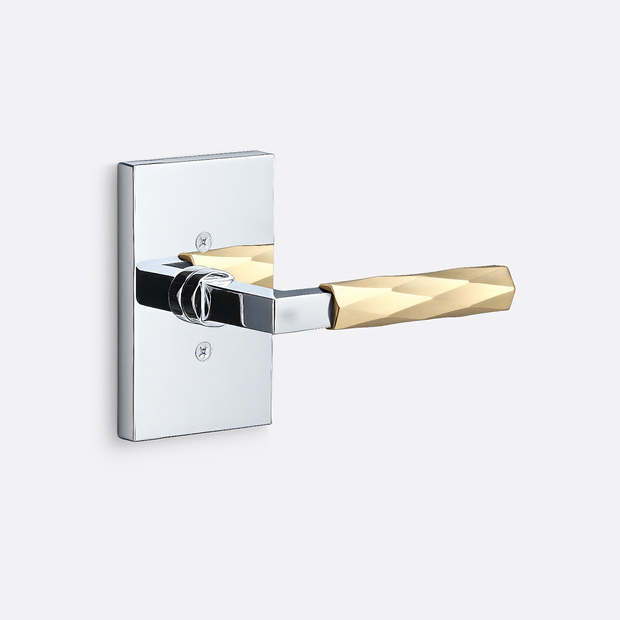 Sure-Loc LV100 26 GRIP-VT SB polished chrome / satin brass dummy door lever