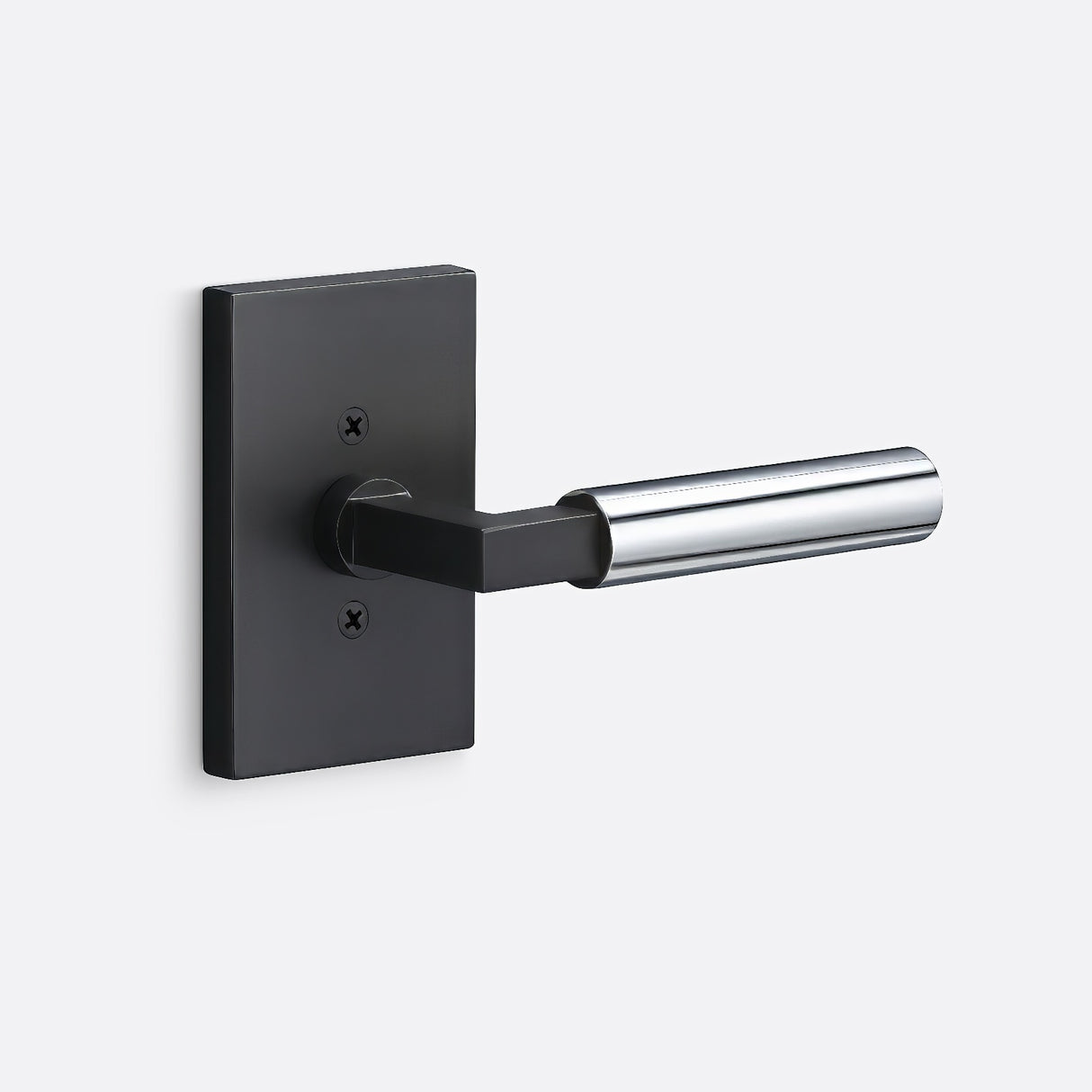 Sure-Loc LV100 FBL GRIP-SM 26 flat black / polished chrome dummy door lever