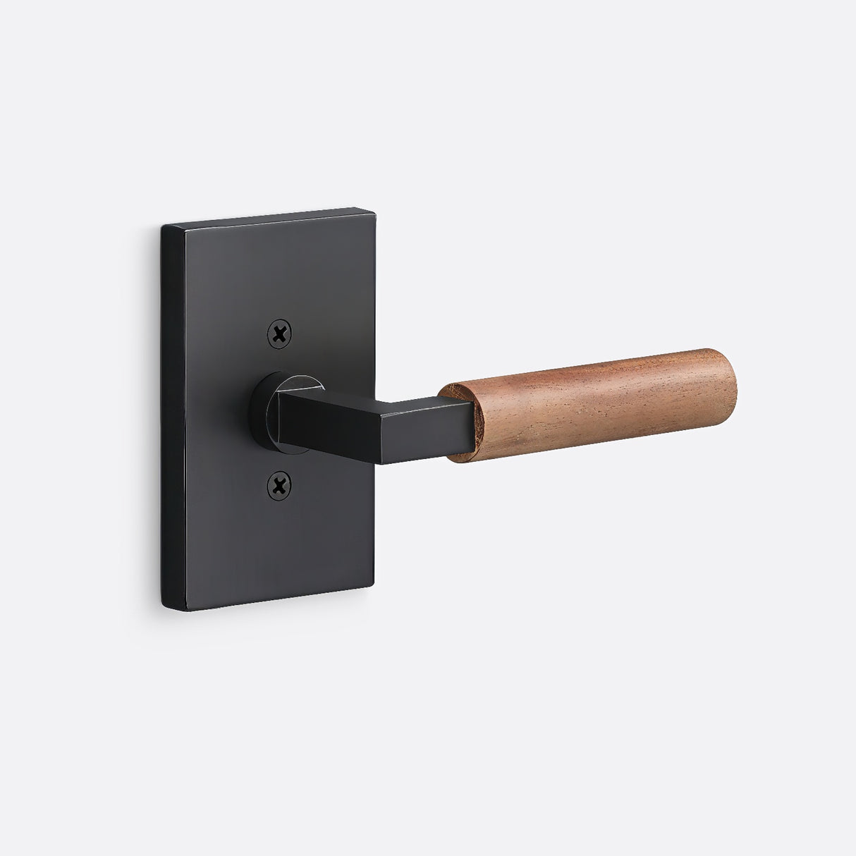 Sure-Loc LV100 FBL GRIP-WN flat black / walnut dummy door lever