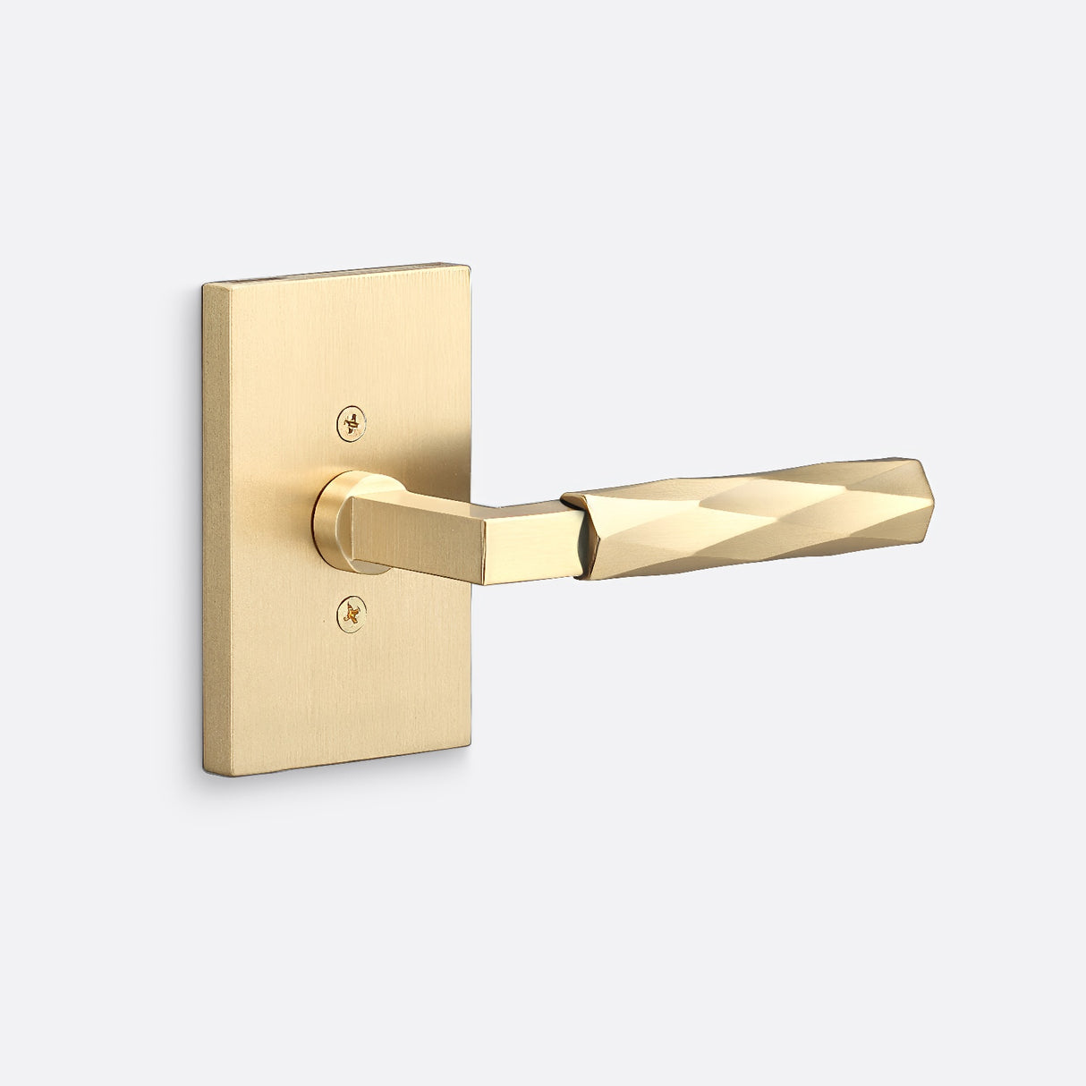 Sure-Loc LV100 SB GRIP-VT SB satin brass dummy door lever