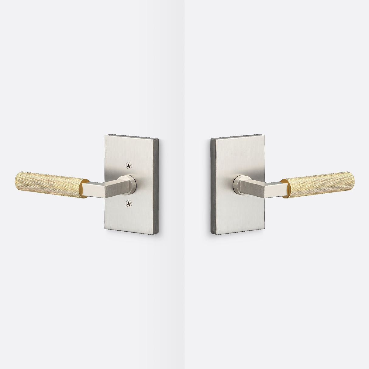 Sure-Loc LV101 15 GRIP-KN SB satin nickel / satin brass passage door lever