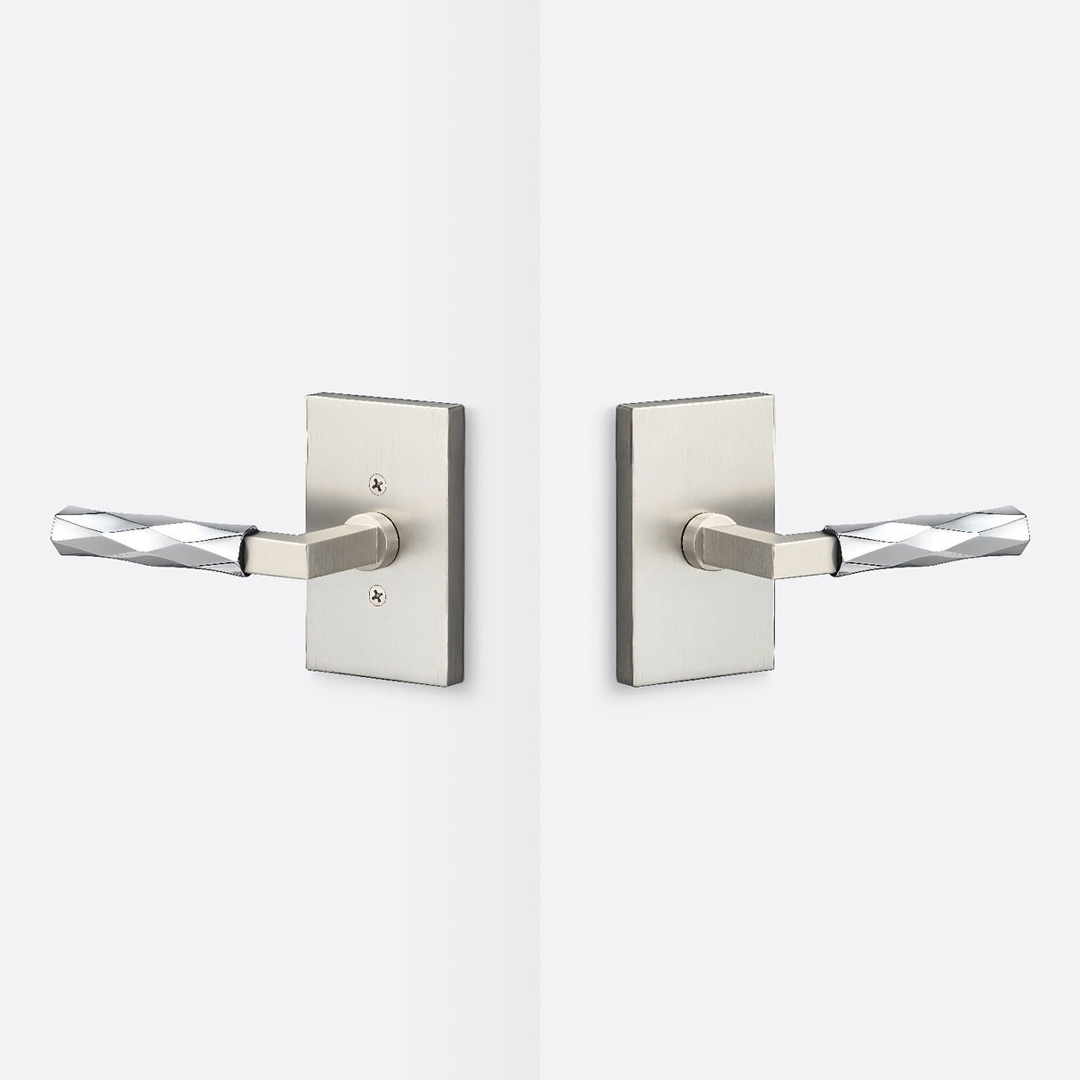Sure-Loc LV101 15 GRIP-VT 26 satin nickel / polished chrome passage door lever