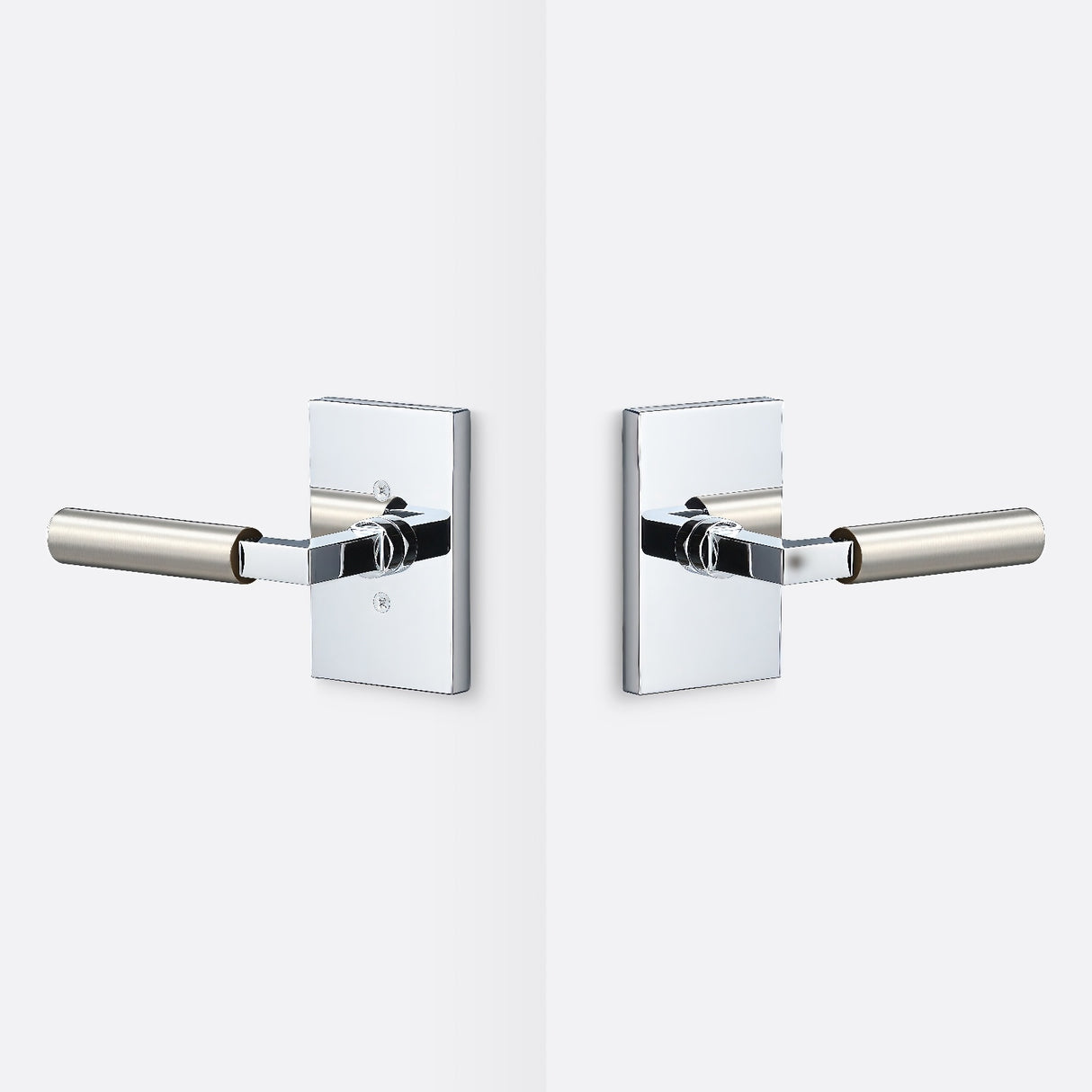 Sure-Loc LV101 26 GRIP-SM 15 polished chrome / satin nickel passage door lever