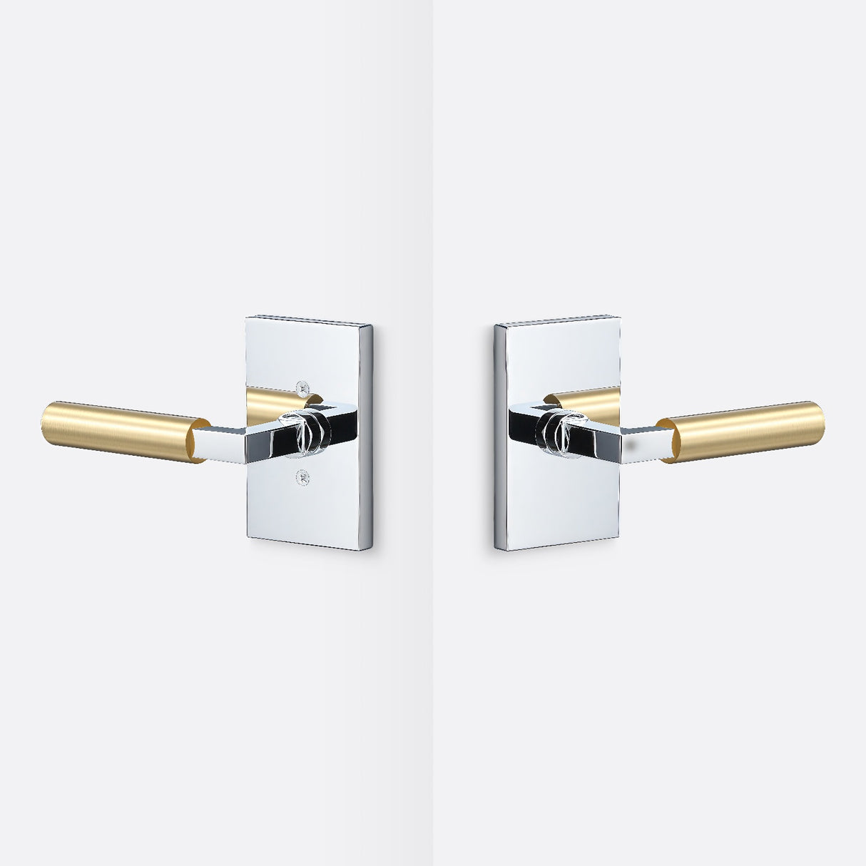Sure-Loc LV101 26 GRIP-SM SB polished chrome / satin brass passage door lever