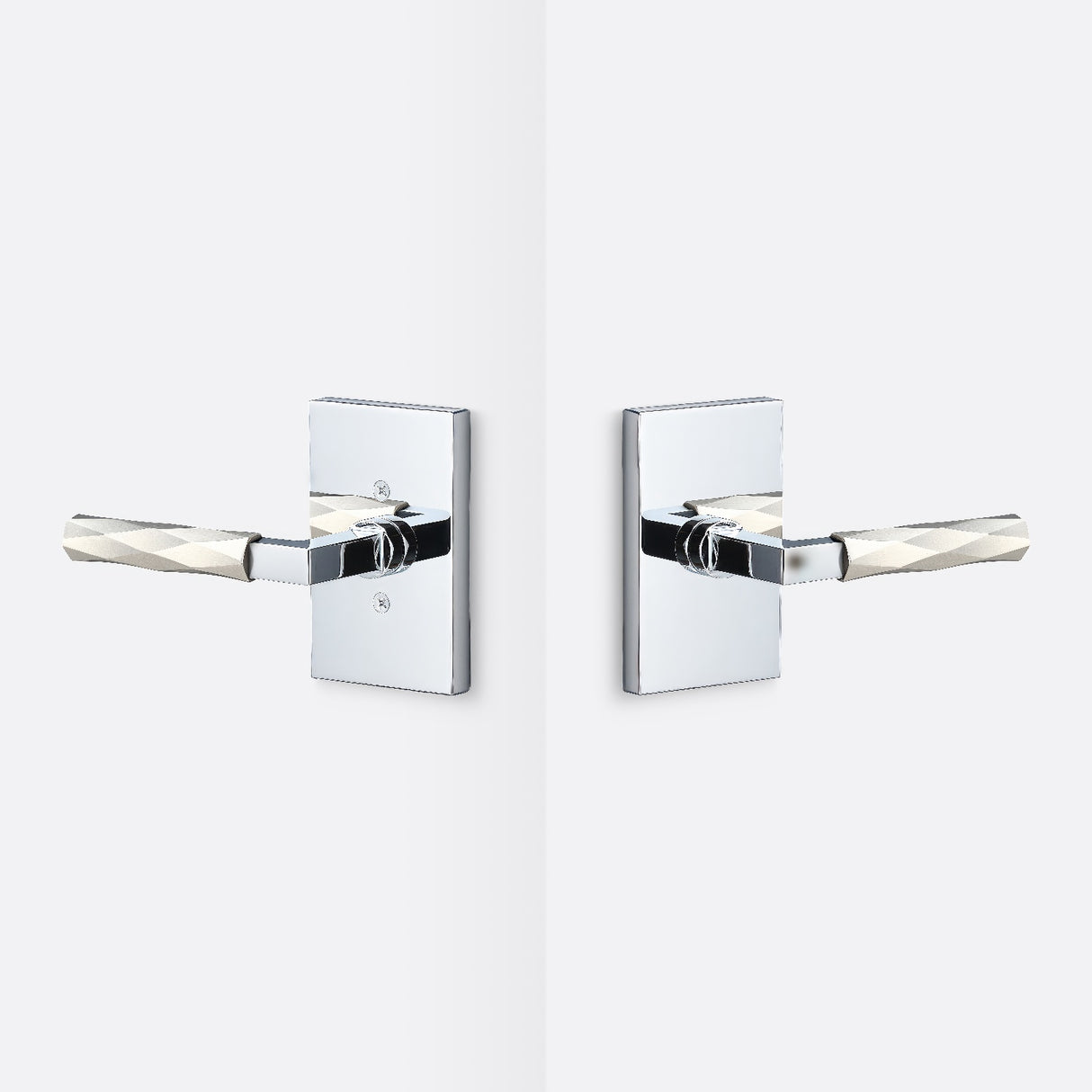 Sure-Loc LV101 26 GRIP-VT 15 polished chrome / satin nickel passage door lever