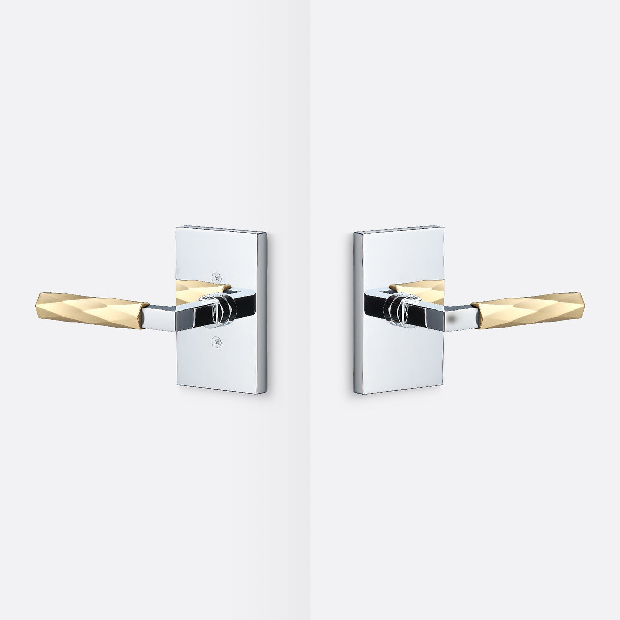 Sure-Loc LV101 26 GRIP-VT SB polished chrome / satin brass passage door lever