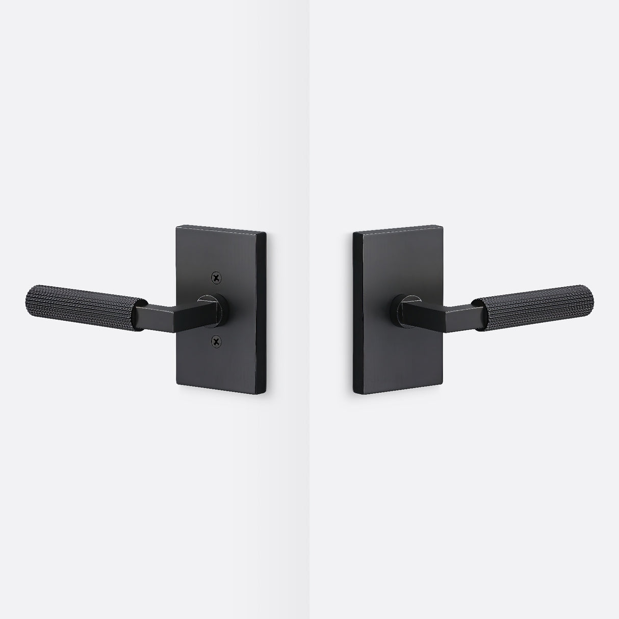 Sure-Loc LV101 FBL GRIP-SKN FBL flat black passage door lever