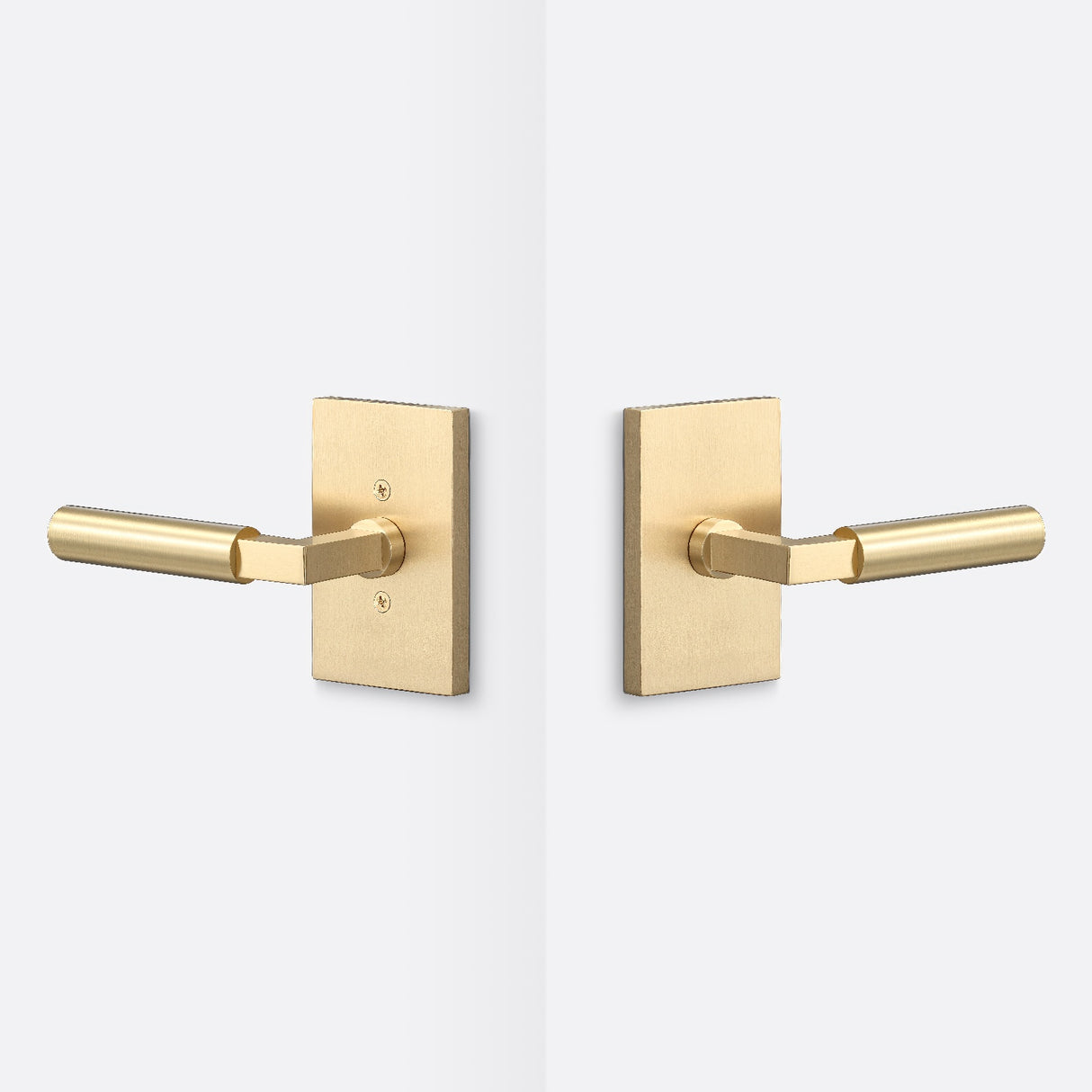 Sure-Loc LV101 SB GRIP-SM SB satin brass passage door lever