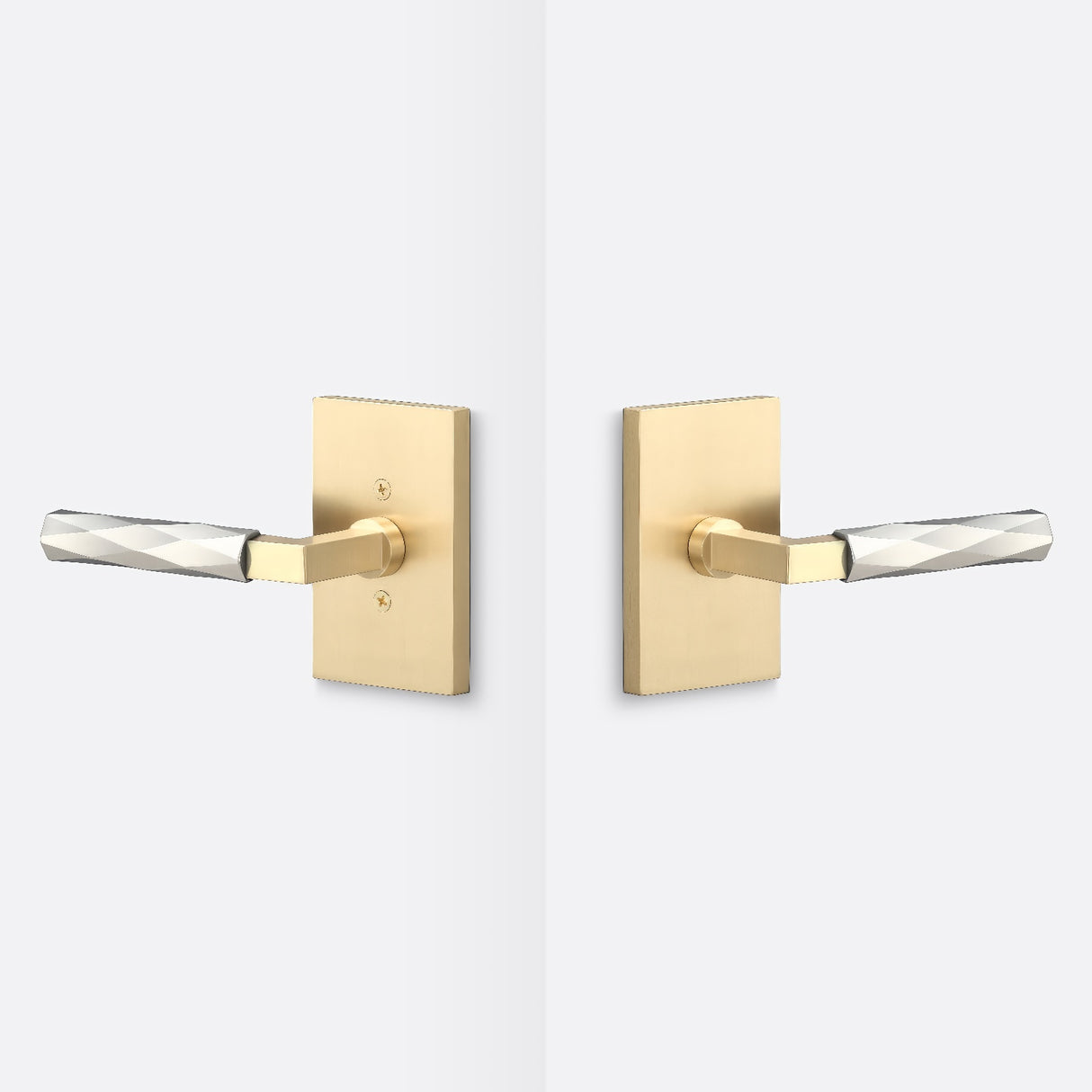 Sure-Loc LV101 SB GRIP-VT SB satin brass passage door lever