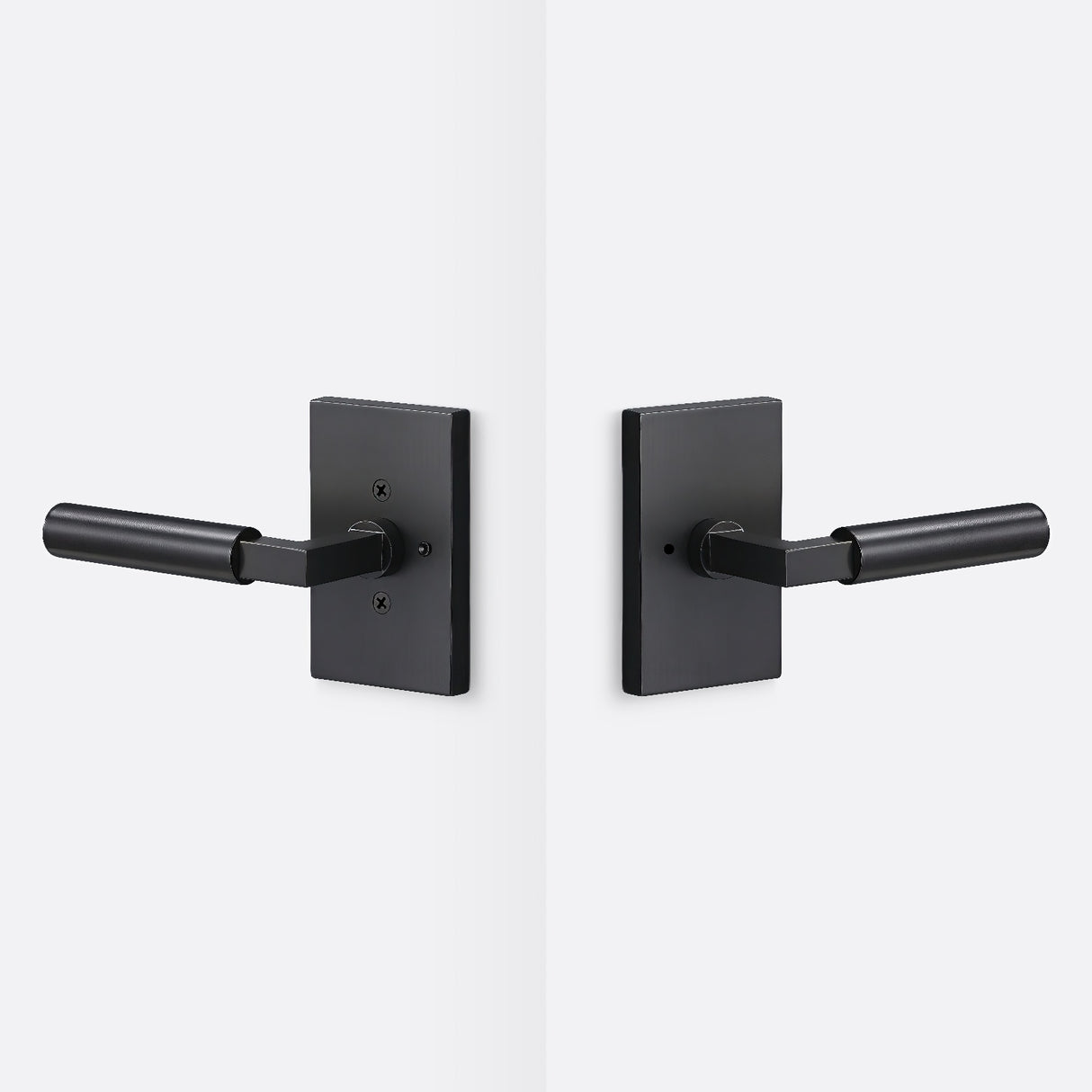 Sure-Loc LV102 FBL GRIP-SM FBL flat black privacy door lever