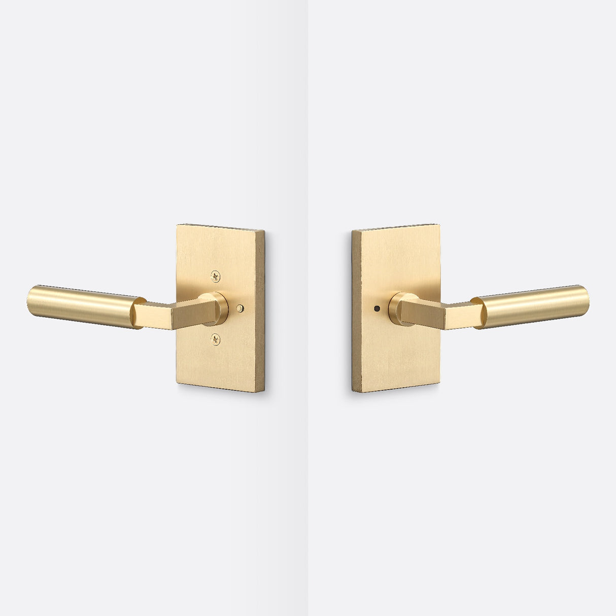 Sure-Loc LV102 SB GRIP-SM SB satin brass privacy door lever