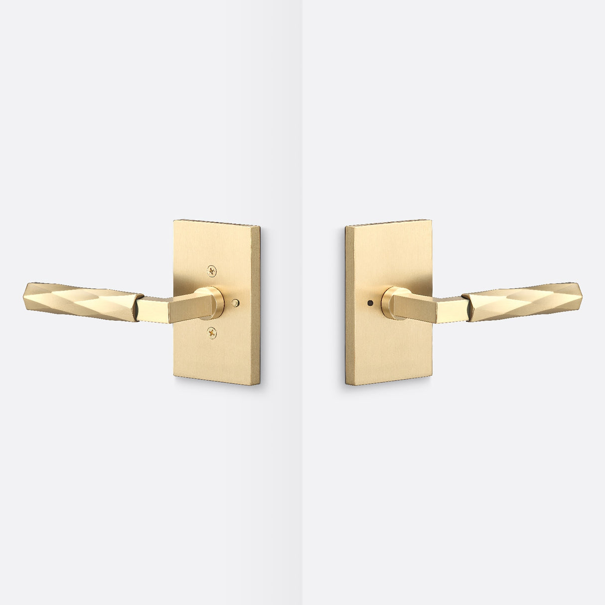 Sure-Loc LV102 SB GRIP-VT SB satin brass privacy door lever
