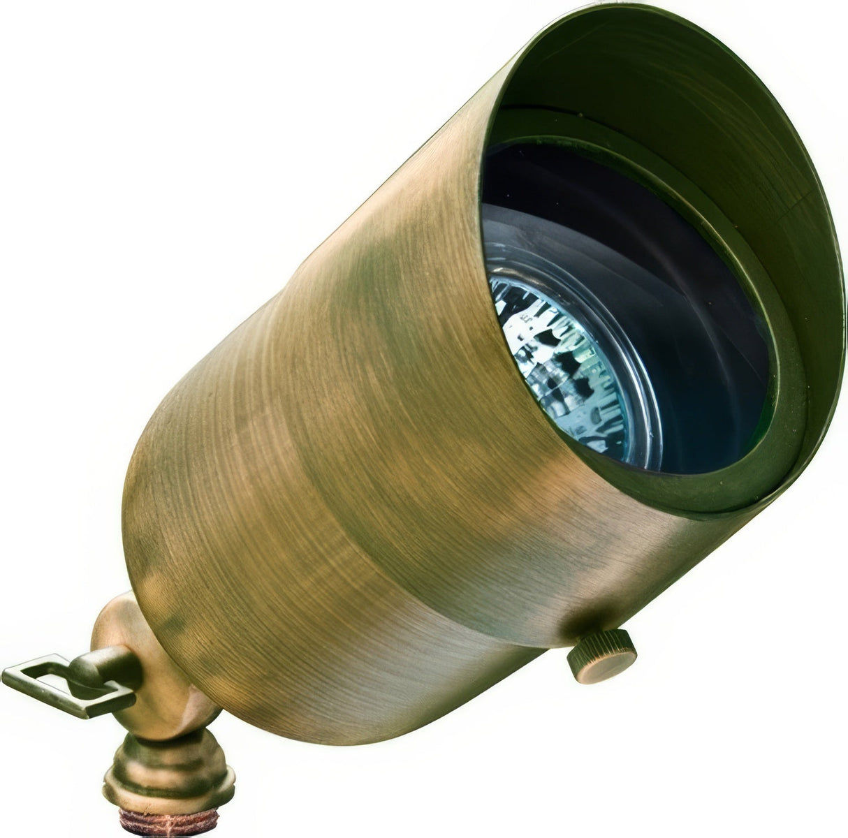Dabmar Lighting LV29-L5-65K-ABS-HOOD antique brass directional spotlight