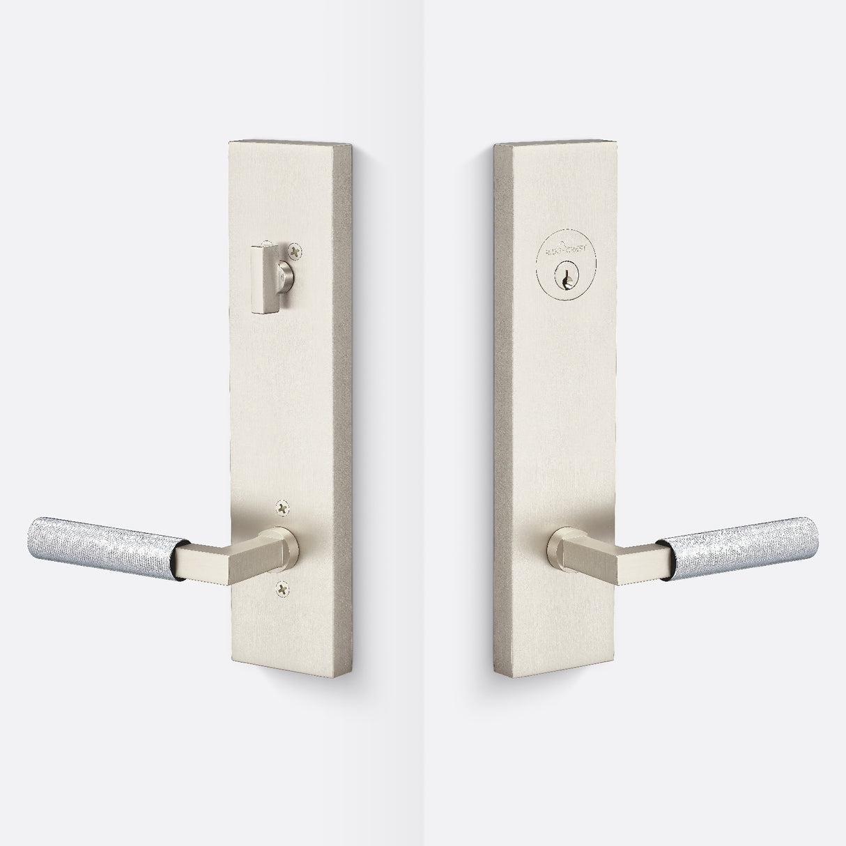 Sure-Loc LV307 15-GRIP KN 26 satin nickel / polished chrome single cylinder handleset