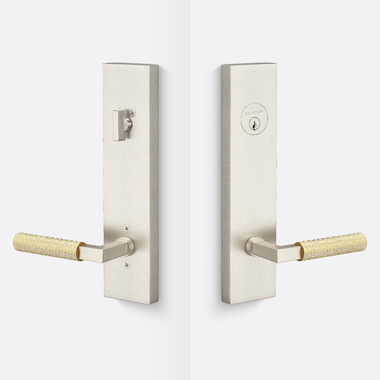 Sure-Loc LV307 15-GRIP KN SB satin nickel / satin brass single cylinder handleset
