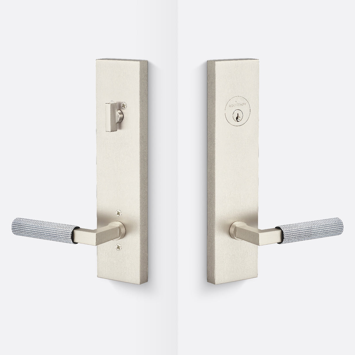 Sure-Loc LV307 15-GRIP SKN 26 satin nickel / polished chrome single cylinder handleset