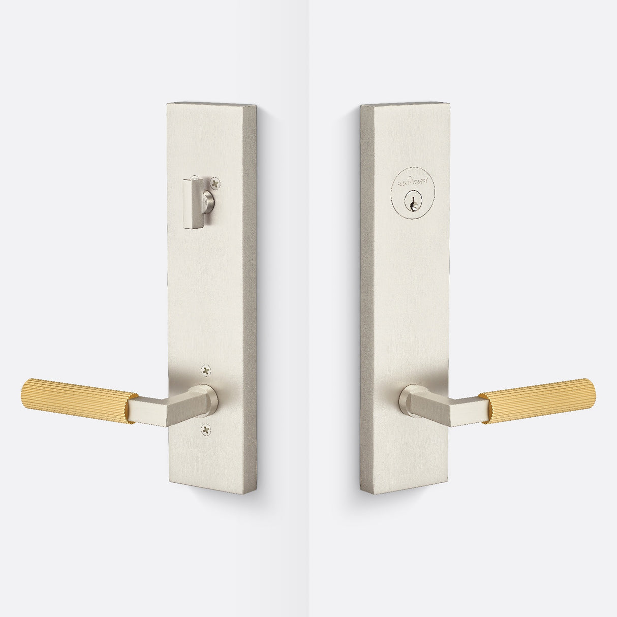 Sure-Loc LV307 15-GRIP SKN SB satin nickel / satin brass single cylinder handleset