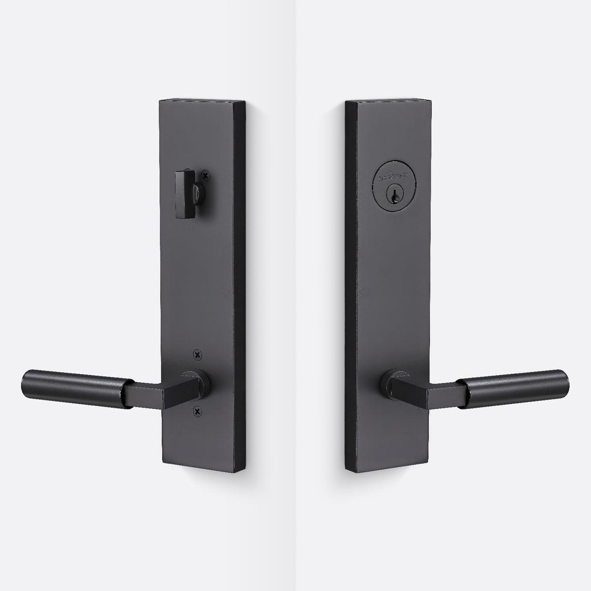Sure-Loc LV307 FBL-GRIP SM FBL flat black single cylinder handleset
