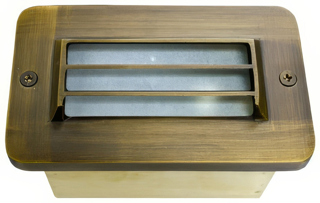 Dabmar Lighting LV637-L3-30K-WBS weathered brass outdoor step light