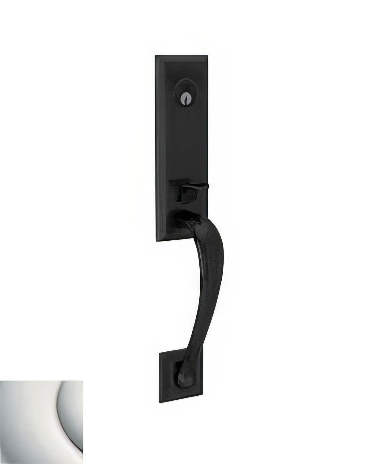 Baldwin M502055LENT lifetime polished nickel single cylinder mortise handleset