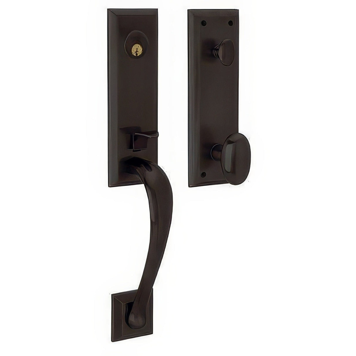 Baldwin M502102ENTR oil rubbed bronze single cylinder mortise handleset